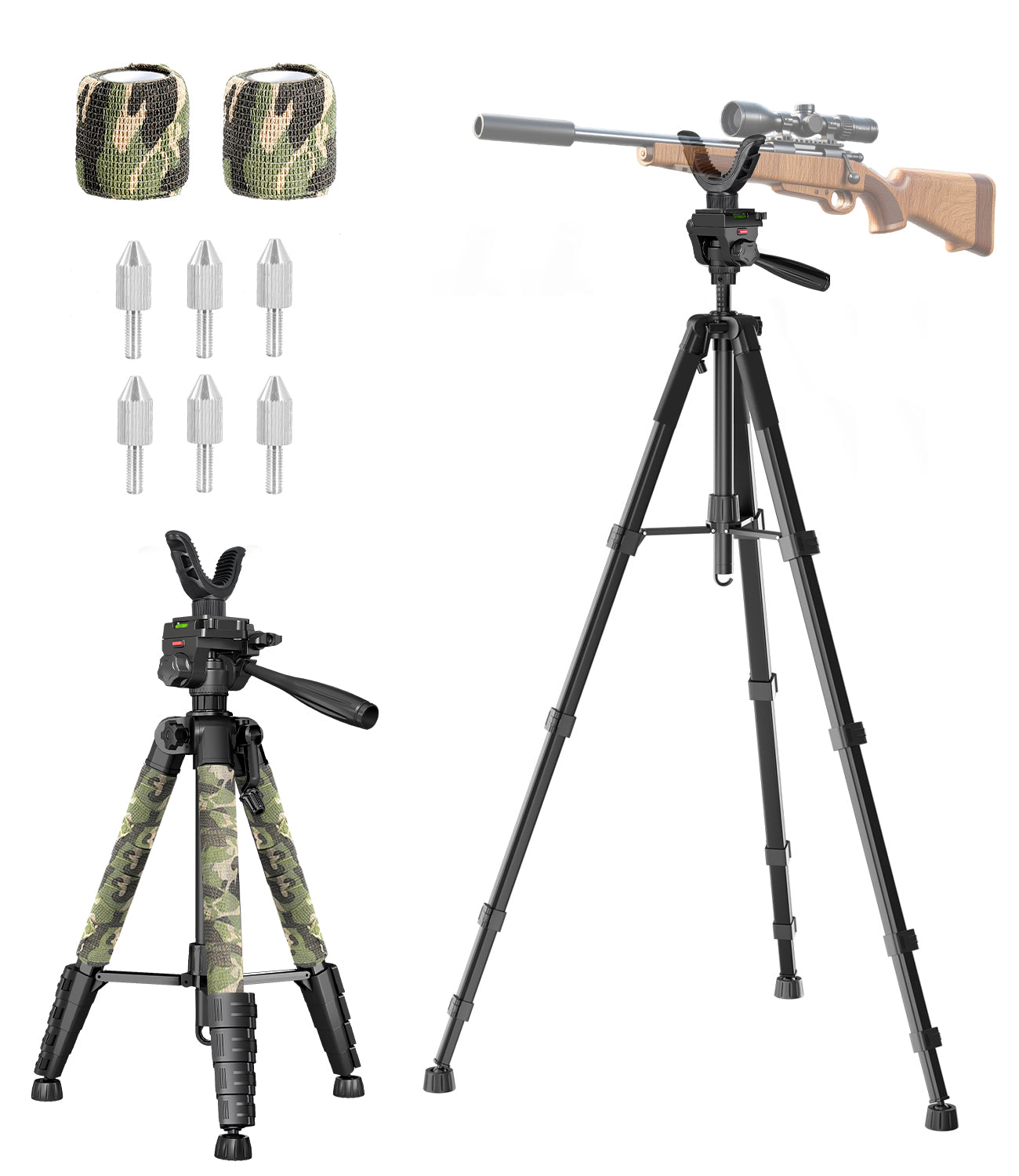 LUSWEIMI Pro-74" Tactical Precision Shooting Tripod – Versatile Heavy-Duty Support for Outdoors & Hunting